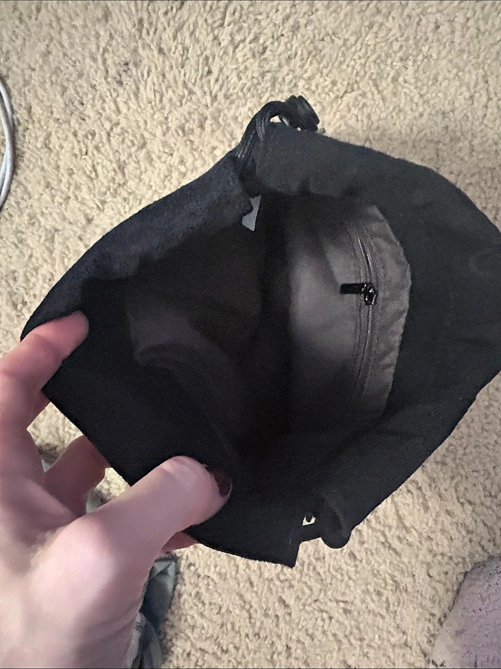 Black Drawstring Bag - Picture 2 of 3
